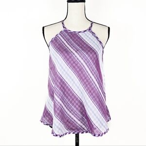💜🦋LAST🦋 NWT Kopal Mitra Reversible Checked/Striped Top, Size Large